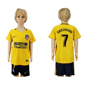 Camisolas de Futebol Atlético Madrid Antoine Griezmann 7 Criança Equipamento Alternativa 2017/18 Manga Curta