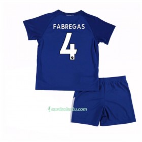 Camisolas de Futebol Chelsea Cesc Fabregas 4 Criança Equipamento Principal 2017/18 Manga Curta