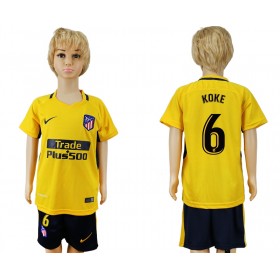 Camisolas de Futebol Atlético Madrid Koke 6 Criança Equipamento Alternativa 2017/18 Manga Curta