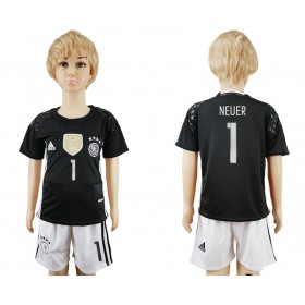 Camisolas de Futebol Alemanha Neuer 1 Guarda Redes Criança Equipamento Alternativa 2017