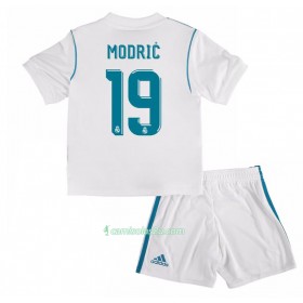 Camisolas de Futebol Real Madrid Luka Modric 10 Criança Equipamento Principal 2017/18 Manga Curta