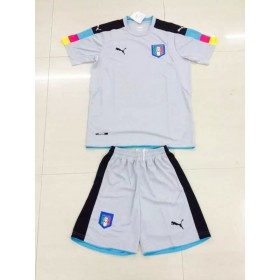 Camisolas de Futebol Itália Guarda Redes Criança Equipamento Principal 2016 Manga Curta