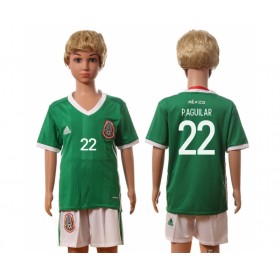 Camisolas de Futebol México P.Aguilar 22 Criança Equipamento Principal 2016 Manga Curta
