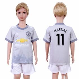 Camisolas de Futebol Manchester United Anthony Martial 11 Børn 3. sæt 2017/18 Manga Curta
