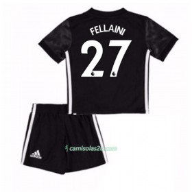Camisolas de Futebol Manchester United Marouane Fellaini 27 Criança Equipamento Alternativa 2017/18 Manga Curta