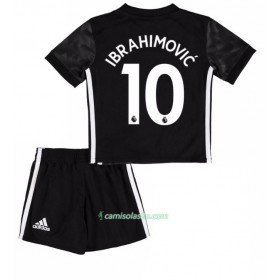 Camisolas de Futebol Manchester United Zlatan Ibrahimovic 10 Criança Equipamento Alternativa 2017/18 Manga Curta
