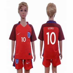 Camisolas de Futebol Inglaterra Wayne Rooney 10 Criança Equipamento Alternativa 2016 Manga Curta