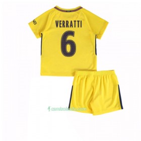 Camisolas de Futebol Paris Saint-Germain Marco Verratti 6 Criança Equipamento Alternativa 2017/18 Manga Curta