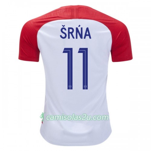 Camisolas de Futebol Croácia Darijo Srna 11 Equipamento Principal Copa do Mundo 2018 Manga Curta