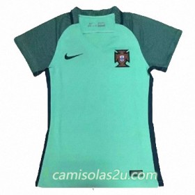 Camisolas de Futebol Portugal Mulher Equipamento Alternativa Euro 2016