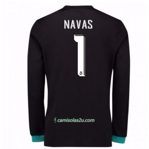 Camisolas de Futebol Real Madrid Guarda Redes Keylor Navas 1 Equipamento Alternativa 2017/18 Manga Comprida