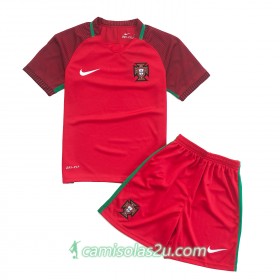 Camisolas de Futebol Portugal Criança Equipamento Principal Euro 2016